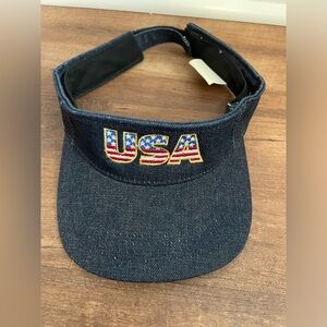 Denim USA Embroidered Visor - Navy Blue